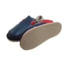 Barefoot TIKKI obuv detská celoročná - C - HP modro-kávová,červený remienok