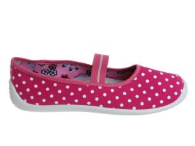 NAZO obuv detská domáca N008ABW ružové bodky, gumička