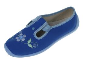 Detská obuv NAZO - N004BA modrá kvet modrá podrážka