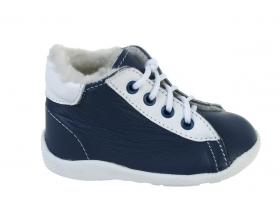 Zateplená capačka  - detská obuv BEDA 0-060754 CK/SP/ZATEPLENÁ modrá