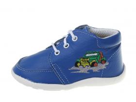 Capačka BEDA  detská obuv na prvé kroky 0-060754 CK/SP modrá auto/BC29