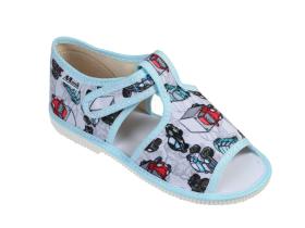 Papučky MANIK - EU-LOŠ-1S-F000 - CH - AUTÁ + KAM. TIEN-sv.sivá