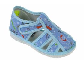 Papučky MANIK - EU-LPV-3S-F96-CH modrá macko, slovenský výrobok