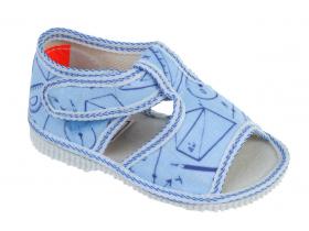 Papučky MANIK - EU-LOŠ-1S-F096-CH- sv.modrá GEO