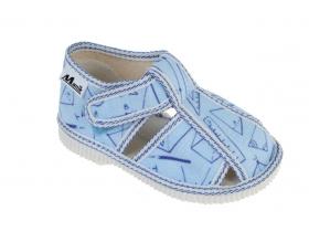 Papučky MANIK -EU-LZŠ-2S-F096-CH- sv.modrá GEO