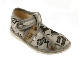 Detská obuv RAK  P(2023) 100015-3/SKS - ZŠ - škola šedá