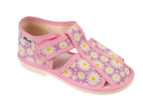 Papučky MANIK - EU-LZŠ-2S-F307 - D - biele kvety