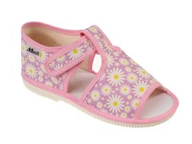 Papučky MANIK - EU-LOŠ-1S-F307 - D - biele kvety