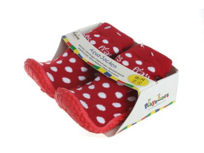Playshoes detská obuv (aj do vody) Aqua-Socken 174803 červené bodky