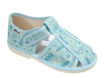 Papučky MANIK - EU-2S-F915 CH- sv.autíčka