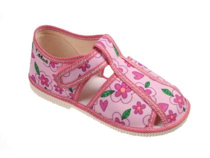 Papučky MANIK - EU-LZŠ-2S-F327 - D - kvety