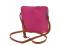 Kožená kabelka BORSE 18x17cm / ružová
hnedý zips, hnedý remienok